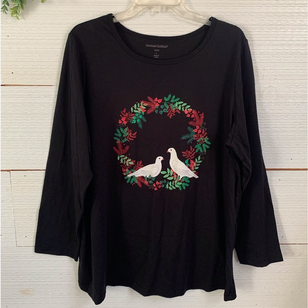 Dove Print Jersey by Woman Within. Size Large. - Picture 2 of 7